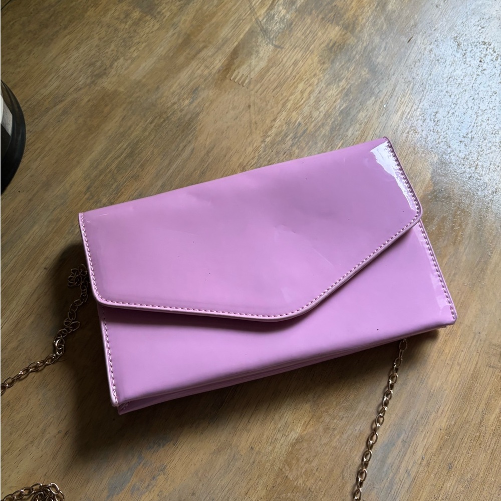 Steve Madden Glossy Pink Barbie Clutch/Crossbody